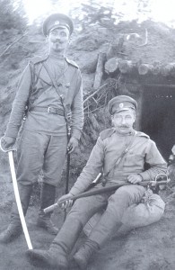 Oficerowie rosyjscy w okopach